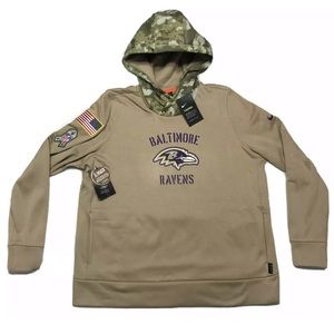 Nike NFL Baltimore Ravens Salute to Service Women's Size XL Hoodie Camo